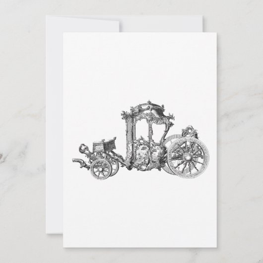 Carriage Royal Wedding Uitnodiging (Achterkant)
