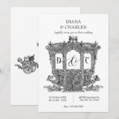 Carriage Royal Wedding Uitnodiging (Voorkant / Achterkant)
