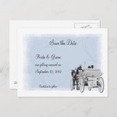 Carriage Save the Date Briefkaart (Voorkant / Achterkant)