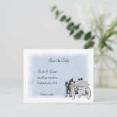 Carriage Save the Date Briefkaart (Staand voorkant)