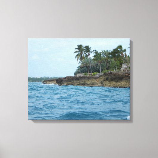 CARRIBEAN ISLAND #1 OP CANVAS 20 "x 16" Afdruk (Voorkant)
