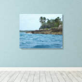 CARRIBEAN ISLAND #1 OP CANVAS 20 "x 16" Afdruk (Insitu (Houten vloer))