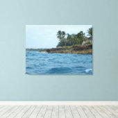 CARRIBEAN ISLAND #1 OP CANVAS 20 "x 16" Afdruk (Insitu (Houten vloer))
