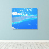 CARRIBEAN ZEE #1 OP CANVAS 20 "x 16" Afdruk (Insitu (Houten vloer))