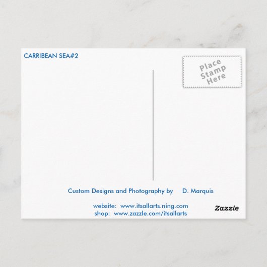 CARRIBEAN ZEE #2 BRIEFKAART (Achterkant)