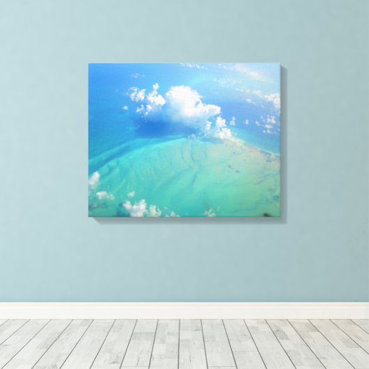 CARRIBEAN ZEE #2 OP CANVAS 20 "x 16" (Insitu (Houten vloer))