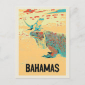 Carriboon Bahamas, typisch Caribische Iguana Postc Briefkaart (Voorkant)