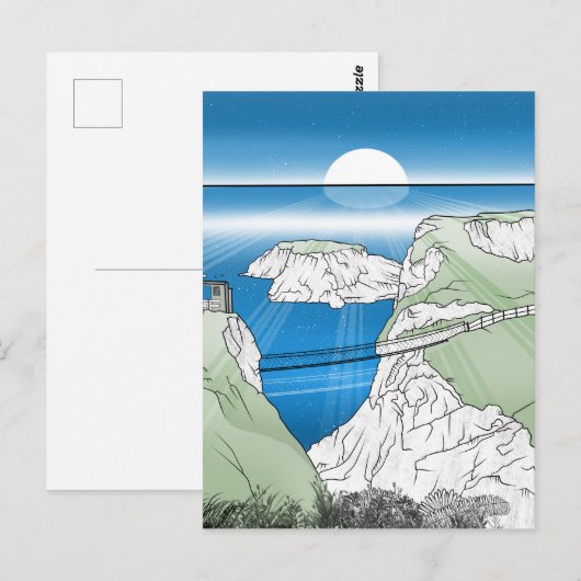 Carrick a Rede Rope Bridge Ierland Briefkaart (Voorkant / Achterkant)