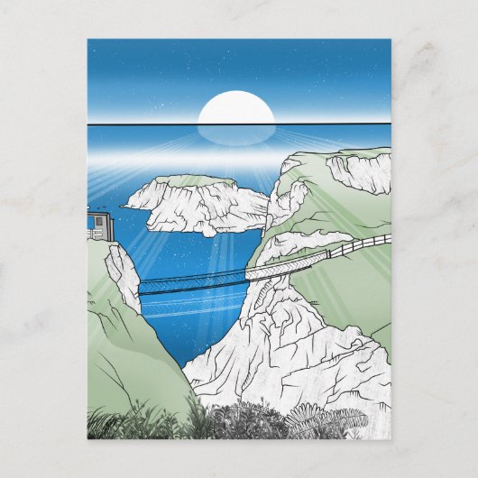 Carrick a Rede Rope Bridge Ierland Briefkaart (Voorkant)