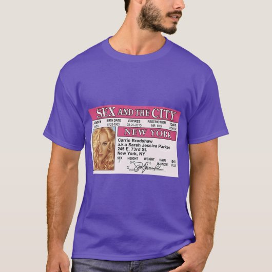 carrie bradshaw satc id friends t-shirt (Voorkant)