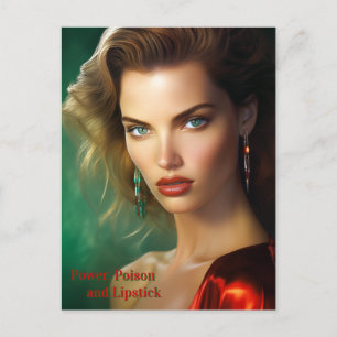 Carrie, femme fatale uit de jaren 80 feestdagenkaart