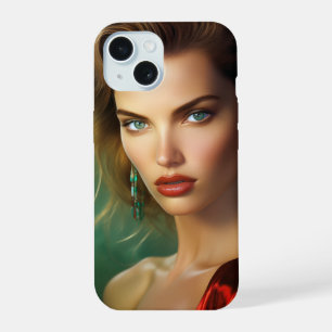 Carrie, femme fatale uit de jaren 80 iPhone 15 case