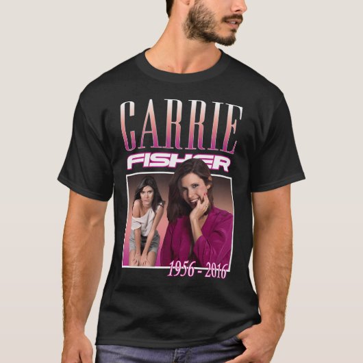 Carrie-Fisher-Retro-T-shirt T-shirt (Voorkant)