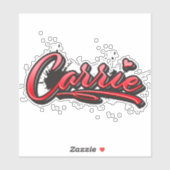 Carrie red Heart Graffiti Aufkleber Sticker (Vel)
