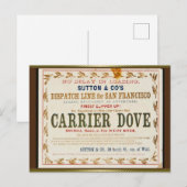Carrier Dove Clipper Zeilen Briefkaart (Voorkant / Achterkant)