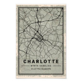 carrier map print poster canvas South carolina (Voorkant)