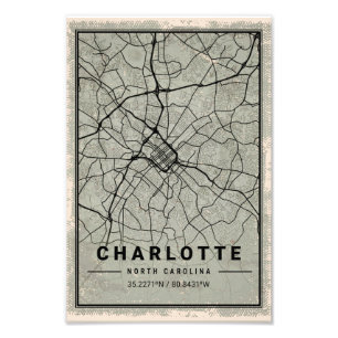 carrier map print poster canvas South carolina