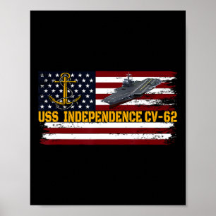 Carrier USS Independence CV-62 Veteranen Dag Vader Poster