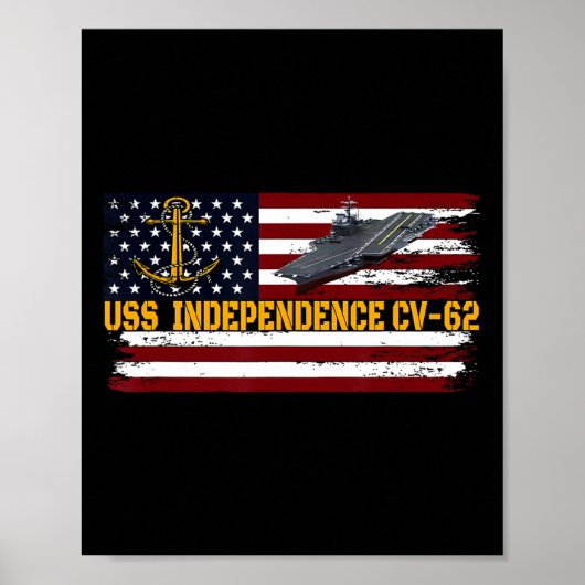 Carrier USS Independence CV-62 Veteranen Dag Vader Poster (Voorkant)