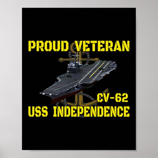 Carrier USS Independence CV-62 Veteranen Dag Vader Poster (Voorkant)