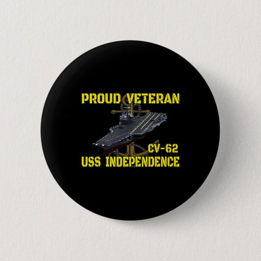 Carrier USS Independence CV-62 Veteranen Dag Vader Ronde Button 5,7 Cm (Voorkant)