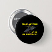 Carrier USS Independence CV-62 Veteranen Dag Vader Ronde Button 5,7 Cm (Voorkant /achterkant)