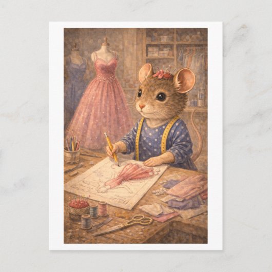 Carrière Muis als Modeontwerper Briefkaart (Voorkant)