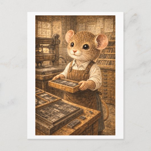 Carrière Muis als Printer Briefkaart (Voorkant)