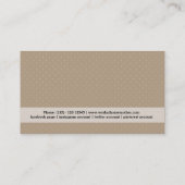 Carrière Vrouw zwart haar Visitekaartje (Achterkant)