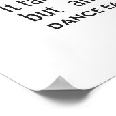 Carrie's Inspirerend Dance Quotes Poster- White Poster (Hoek)