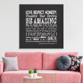Carrie's Inspirerend dans Quotes 12x12 Canvas Afdruk (Insitu (Woonkamer))