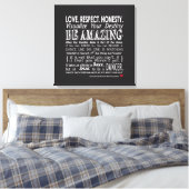 Carrie's Inspirerend dans Quotes 12x12 Canvas Afdruk (Insitu (Slaapkamer))