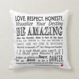 Carrie's Inspirerend dans Quotes Pillow-White Kussen