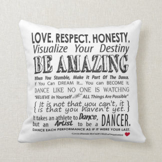 Carrie's Inspirerend dans Quotes Pillow-White Kussen