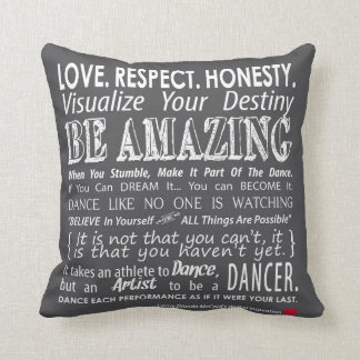 Carrie's muur van Inspirerend Dance Quotes Pillow Kussen