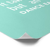 Carrie's muur van Inspirerend dans Quotes- Aqua Poster (Hoek)