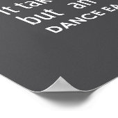 Carrie's muur van Inspirerend dans Quotes - grijs Poster (Hoek)