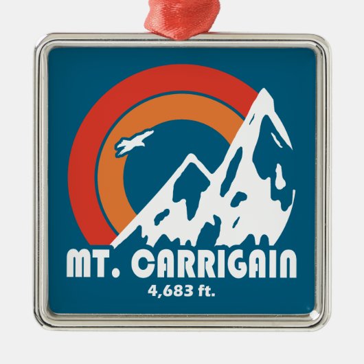 Carrigain New Hampshire Sun Eagle Metalen Ornament (Voorkant)