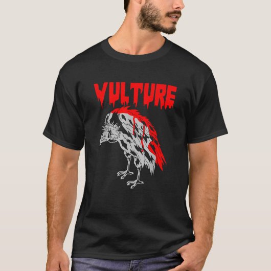Carrion Vulture Spooky Bird Animal Scavenger Blood T-shirt (Voorkant)
