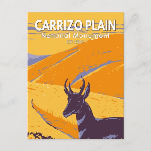 Carrizo Plain National Monument California  Briefkaart (Voorkant)