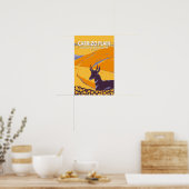 Carrizo Plain National Monument Californië Retro Poster (Keuken)