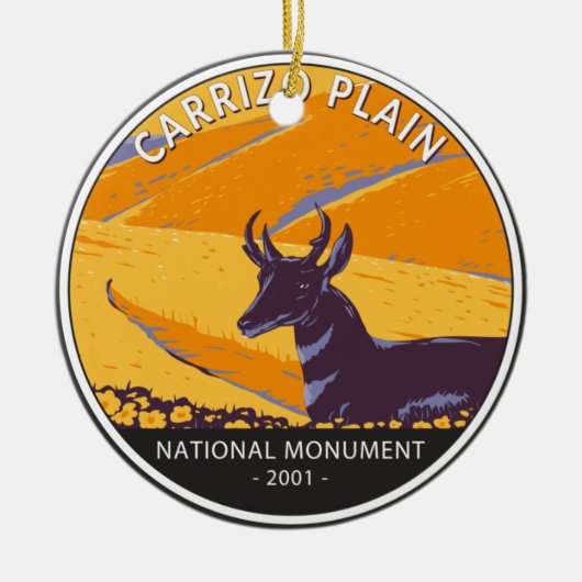 Carrizo Plain National Monument Cirument Keramisch Ornament (Voorkant)