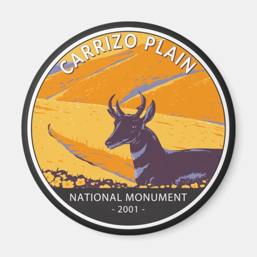 Carrizo Plain National Monument  Cirument Magneet (Voorkant)