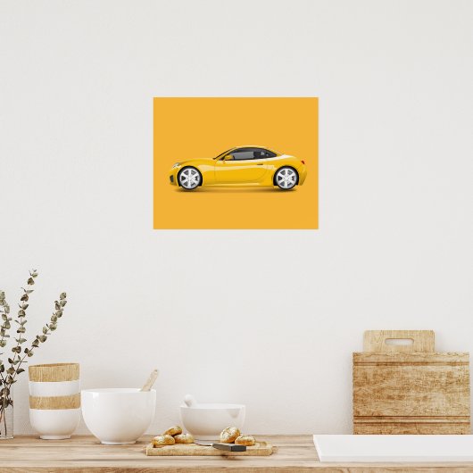 Carro Amarelo Poster (Keuken)