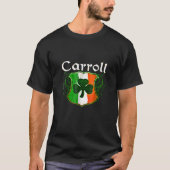 Carroll Achternaam Iers Achternaam Shamrock Crest  T-shirt (Voorkant)