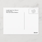 Carroll County Boerderij Museum Gift Shop Barn Briefkaart (Achterkant)