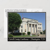 Carroll County Courthouse - Huntingdon, TN Briefkaart (Voorkant / Achterkant)