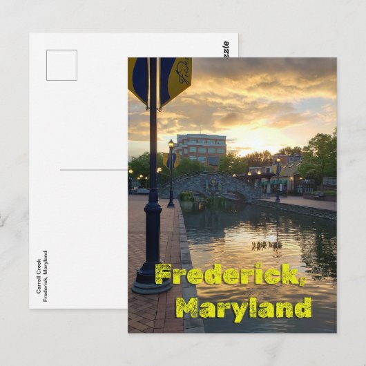 Carroll Creek Frederick Maryland #3 Briefkaart (Voorkant / Achterkant)