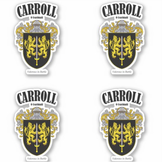 Carroll Crest Ierse vertaling & betekenis (x4) Sticker (Voorkant)