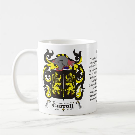 Carroll Family Coat of Arms Mok (Links)